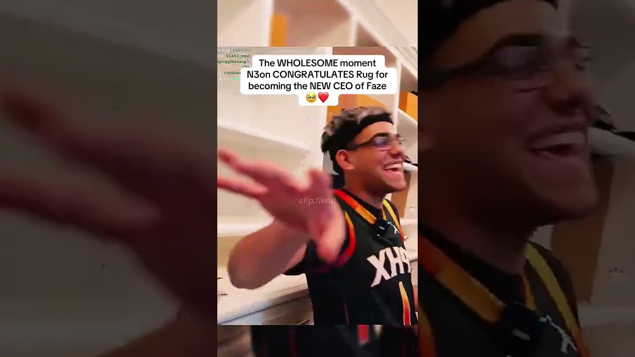 The WHOLESOME moment N3on CONGRATULATES Rug for becoming the NEW CEO of Faze ❤️