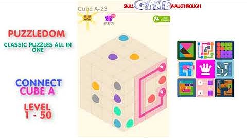 Puzzledom - Connect Cube A Level 1 - 50 - Walkthrough