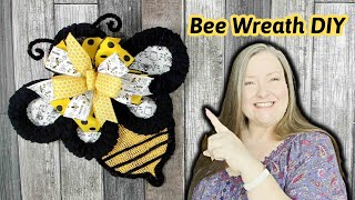 Bee Wreath DIY ~Dollar Tree Bee Wreath Form ~ Spring DIY ~ How to Make A Bee Wreath