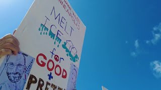 Students rally at Southern Connecticut State University after ICE detains classmate