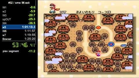 Super Mario World Speedrun 96 Exit - 1:24:35