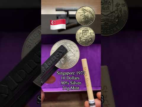 Singapore 1973 10 Dollar Coin - Ping Test