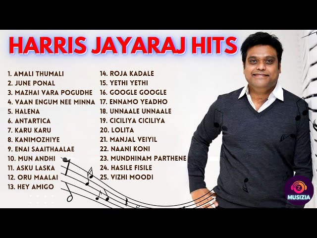 Harris Jayaraj Love Hits ❤️ | Harris Jayaraj  Melodies | Harris Jayaraj Jukebox | Musizia 🎶 class=
