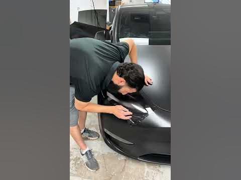 Illegal car mods! Smoking out headlights on a Tesla Model Y! - YouTube