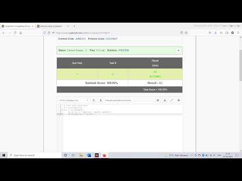 June challenge 2021(code chef) summer heat solution