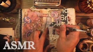 🤍 ASMR (No Talking) | this vintage collage journaling feels so calm… 🤍