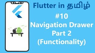 10.Navigation Drawer Part 2 (Functionality) | Flutter Tamil Tutorial | techashonline