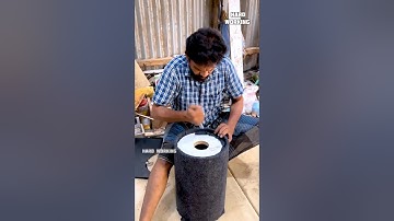 "Handmade Wooden Round Speaker Box Making"  #hardworking #speakerbox
