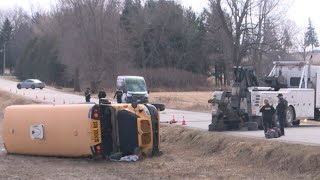 School bus carrying 40 students rolls over near Woodstock: OPP