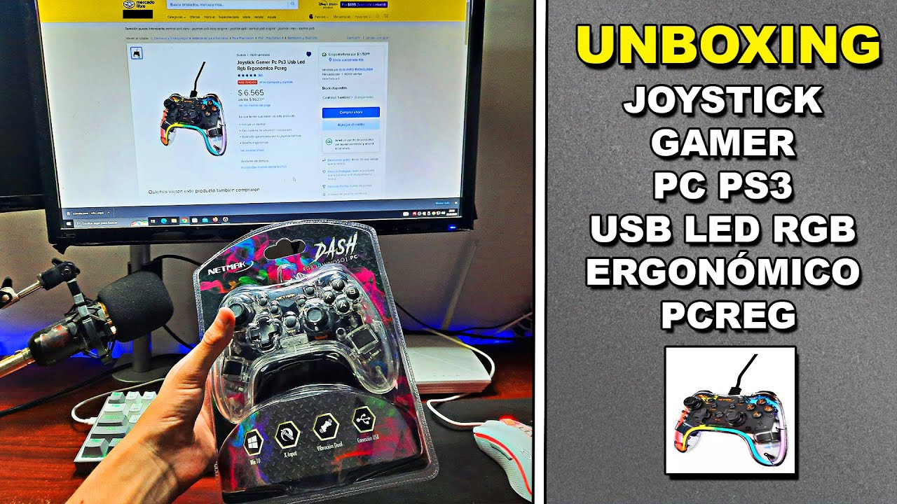 Joystick Para PC/PS2/PS3 Inalámbrico C/Batería Recargable Netmak NT