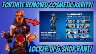 Fortnite REMOVED RARITY From Cosmetics! [RANT] (Fortnite Battle Royale)