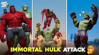 Angry IMMORTAL HULK Attack on Weak HULK !!! 😲 in GTA 5