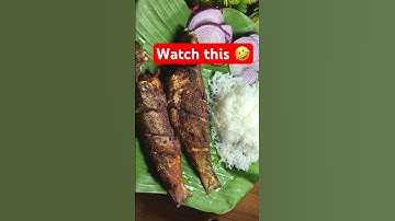 fried fish | KERALA Special Fish Fry in Banana Leaf | #shortvideo #food #foodie #indianfood #viral