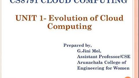 CS8791/Cloud Computing-Evolution of Cloud Computing
