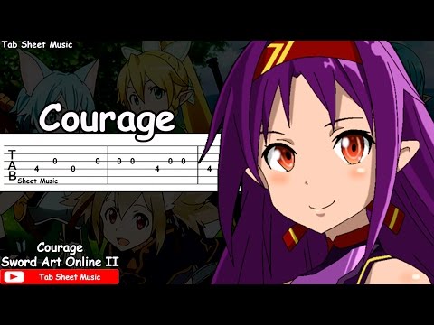 Sword Art Online II OP 2 - Courage Guitar Tutorial