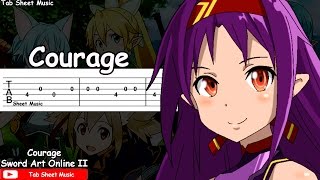 Video thumbnail of "Sword Art Online II OP 2 - Courage Guitar Tutorial"