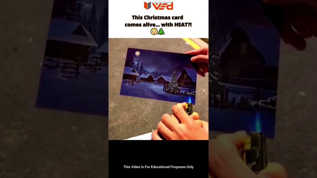 This Christmas Card Reacts to HEAT?! 😳🎄No Lights. Just Physics. 