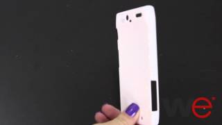 Rubberized Slim Snap-On Case for Motorola Droid RAZR XT912 (White)