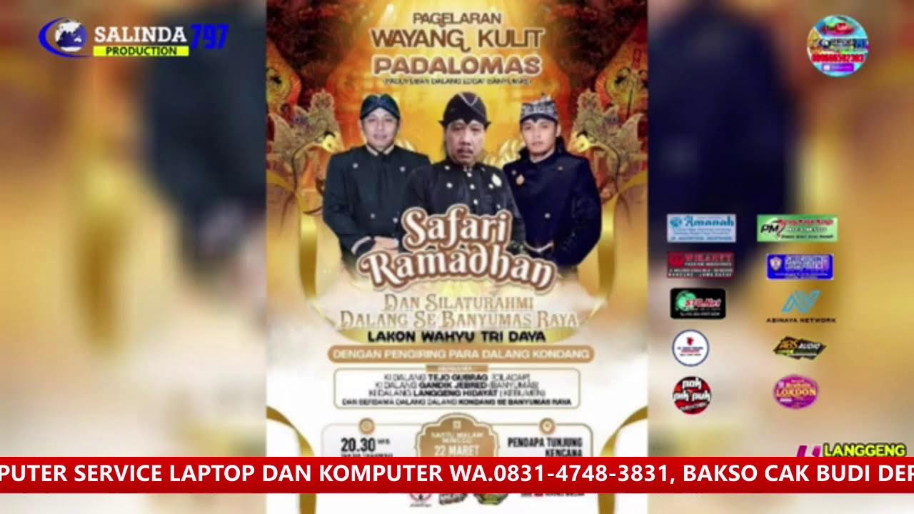 LIVE STREAMING WAYANG KULIT PADALOMAS ,KI TEJO,KI GANDIK JEBRED,KI LANGENG HIDAYAT WAHYU TRIDAYA REC