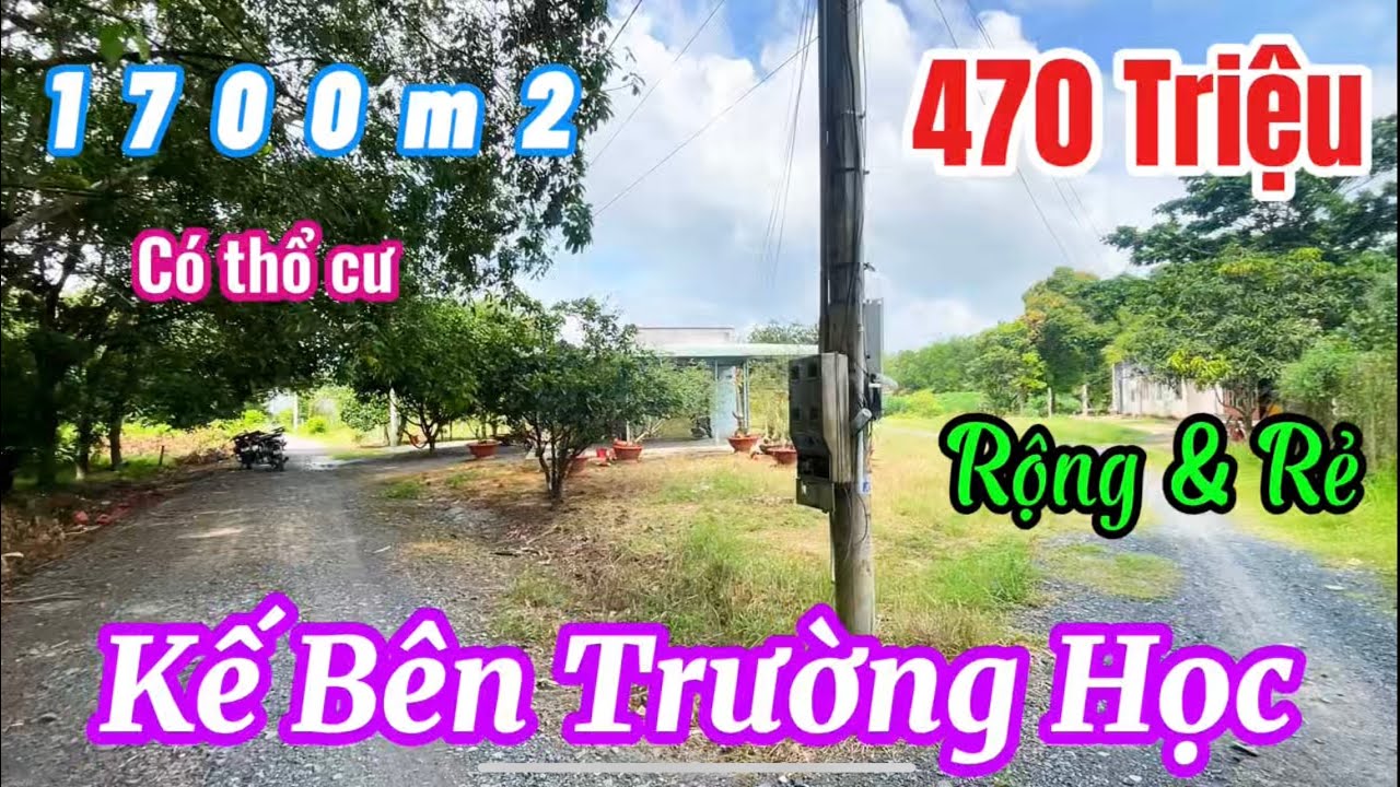 ( Đã Bán) Không Phải Mơ! 🍀 Đất Gần Trường – 1700m² Có Thổ Cư Chỉ 470 Triệu, Có Thật Không