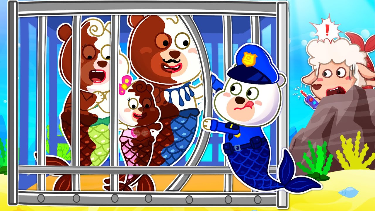 Por qu Familia Sirena se convierte en Chocolate Polica Bearee Viene al Rescate Dibujos Animados