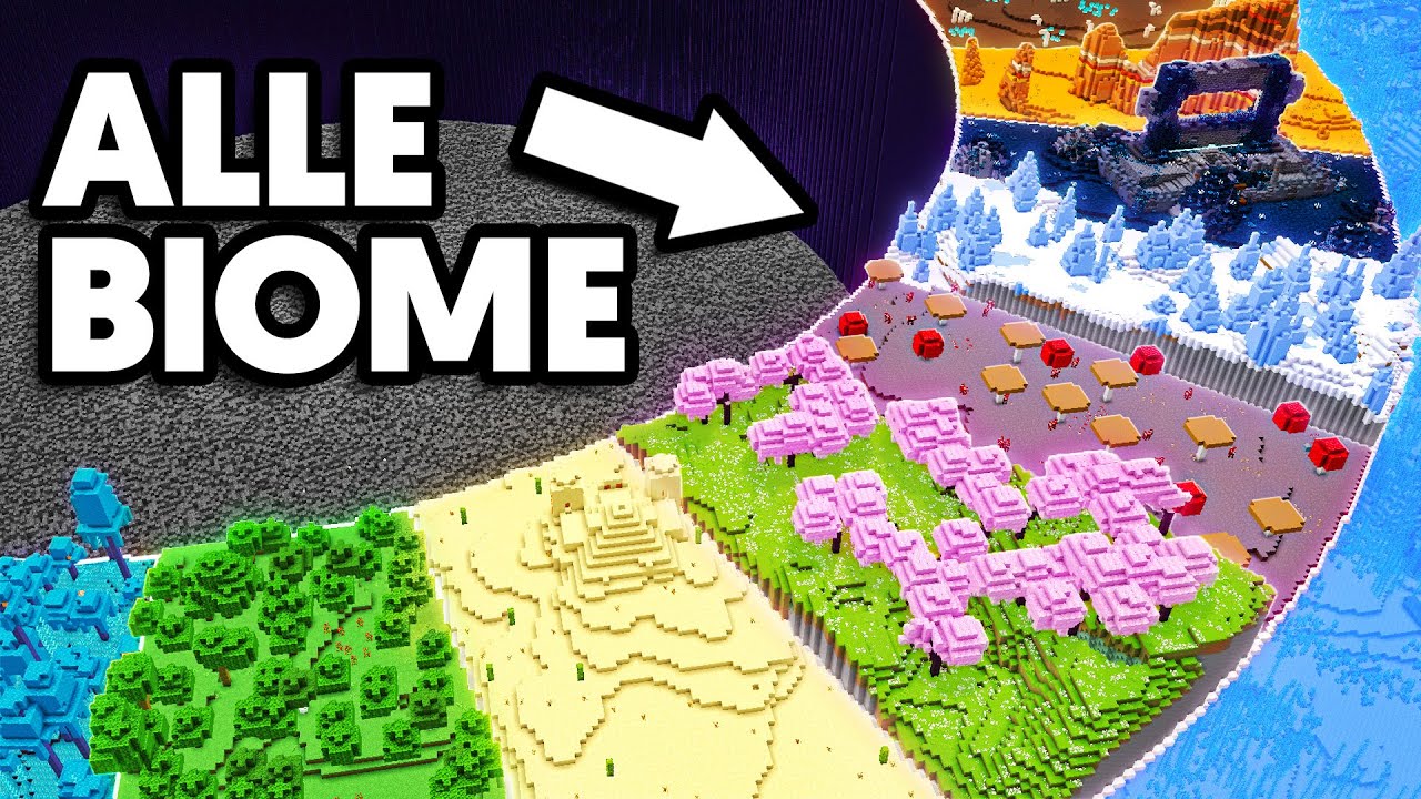 Ich habe ALLE BIOME in Survival Minecraft gebaut! - YouTube