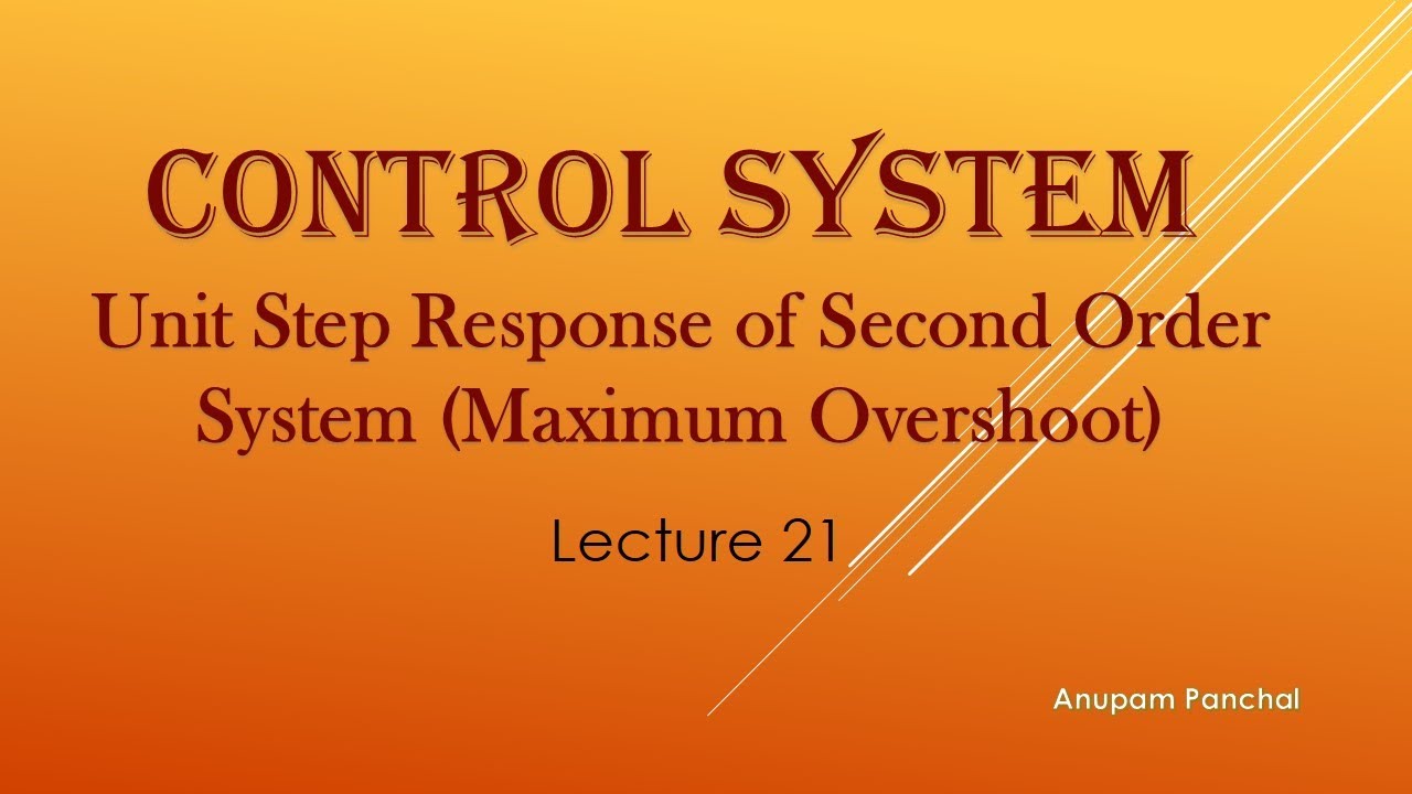 Lecture 21 Maximum Overshoot And Peak Time Of Second Order System For
