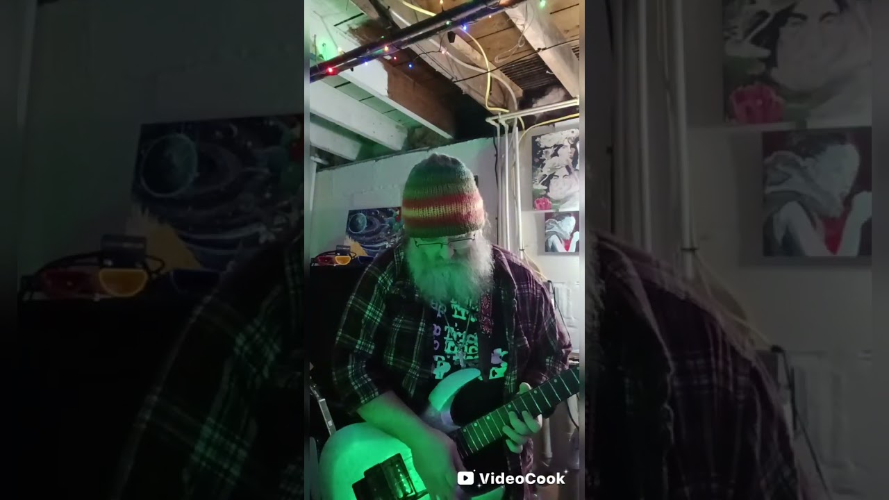 Jamming some Joe satriani on a guitar that I recently graffitied with some silver paint. 12-31-25