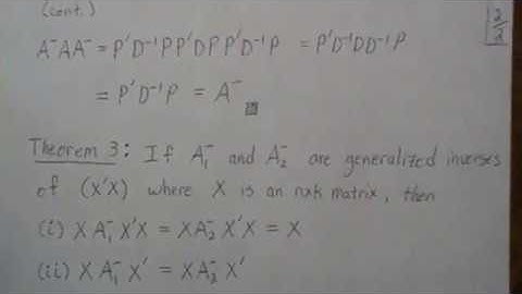 Generalized Inverse for a Symmetric Matrix
