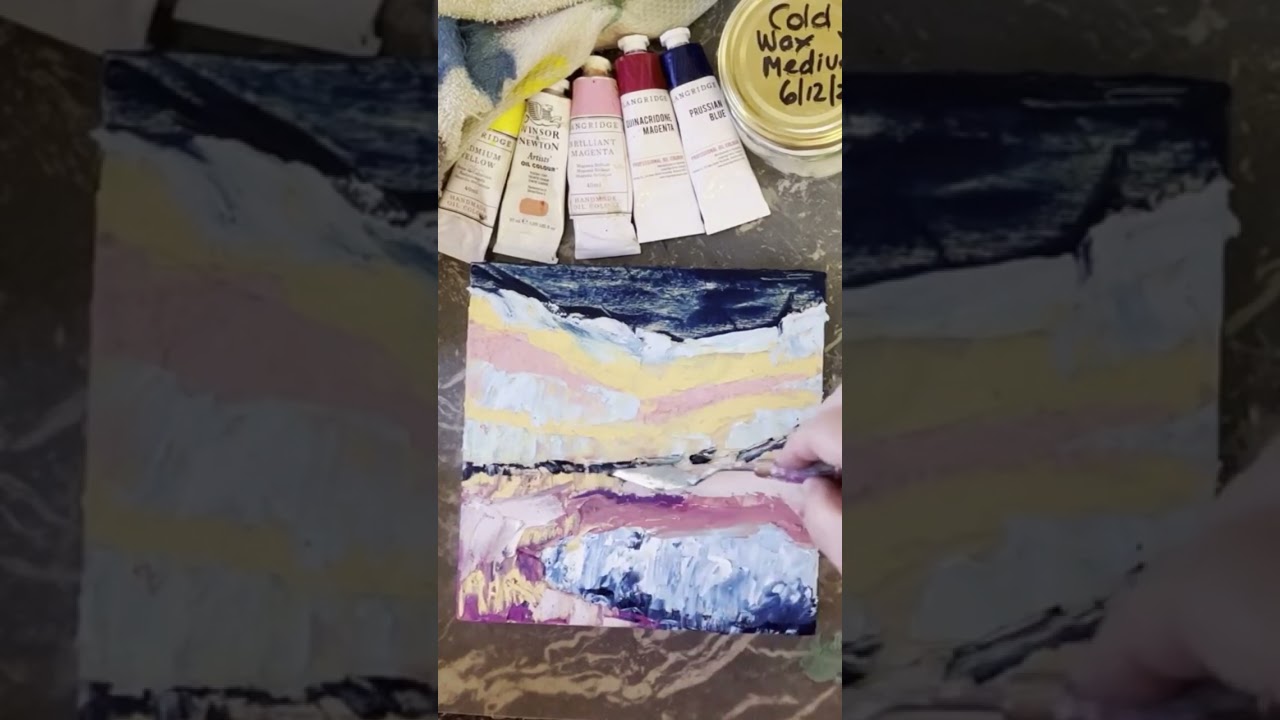 Painting with oils and cold wax 
