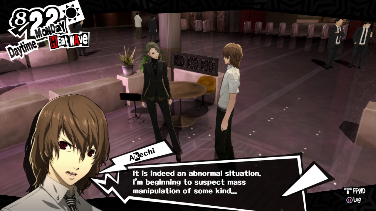 Persona 5 8/22 Monday Goro kechi & Sae Niijima Meet "Gaining Support