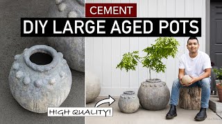 HighEnd Concrete Decor  DIY Large Cement Pots For A Beautiful Yard
