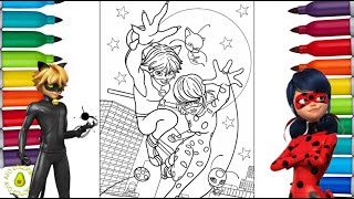 Miraculous Ladybug and Cat Noir Coloring Pages | How to color Ladybug #44