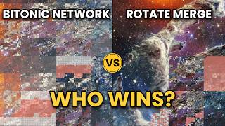Bitonic Network vs Rotate Merge (in-place) on Pillars of Creation (James Webb Telescope)