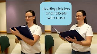 Holding Folders and Tablets - Alexander Technique movement ease at work
