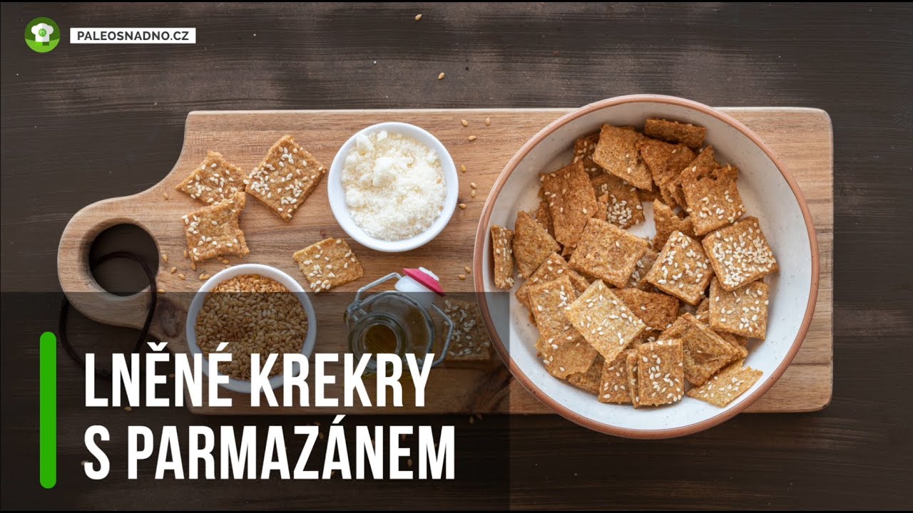Lněné krekry s parmazánem