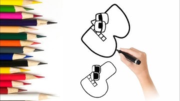 How to Draw Alphabet Lore B for Kids – Easy Step by Step l Easy drawing for kids