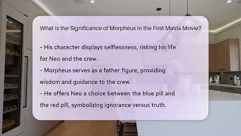 What Is the Significance of Morpheus in the First Matrix Movie? - The SciFi Reel