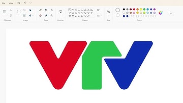 How to draw a Vietnam Television logo using MS Paint | How to draw on your computer