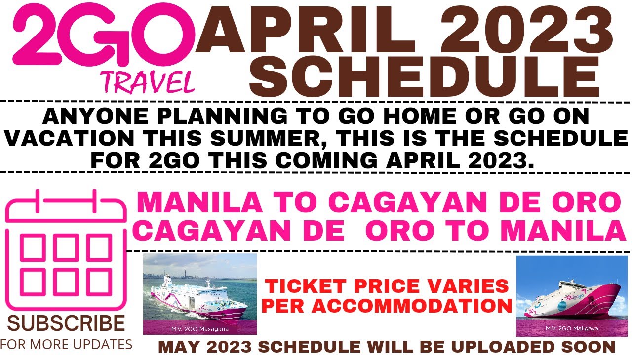 2go travel schedule manila to cagayan de oro