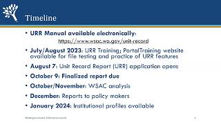 Unit Record Report Training – SBCTC ctcLink/PeopleSoft Institutions - August 8, 2023