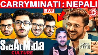 FIRST TIME NEPALI REACTING TO INDIAN YOUTUBER ROAST KING CarryMinati BEST VIDEO || Cancelled Culture