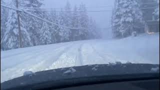 Spring Snow Falls on Truckee, California
