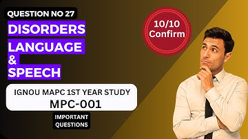 LANGUAGE  & SPEECH DISORDER | Learning Disabilities - Dyslexia, Dyscalculia, Aphasia #ignou
