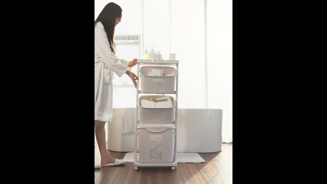 ชั้นวางตะกร้าใส่ผ้า ดีไซน์เรียบง่ายเหมาะกับทุกพื้นที่ในบ้าน