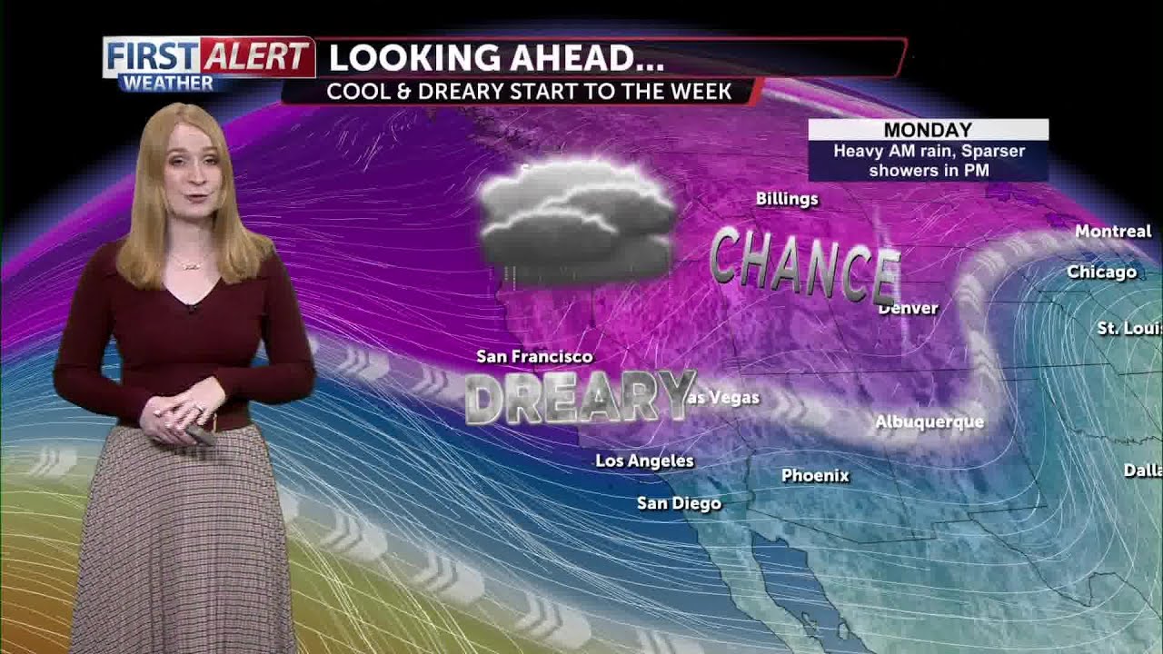 Rain showers linger Monday night with a drier Tuesday ahead - YouTube