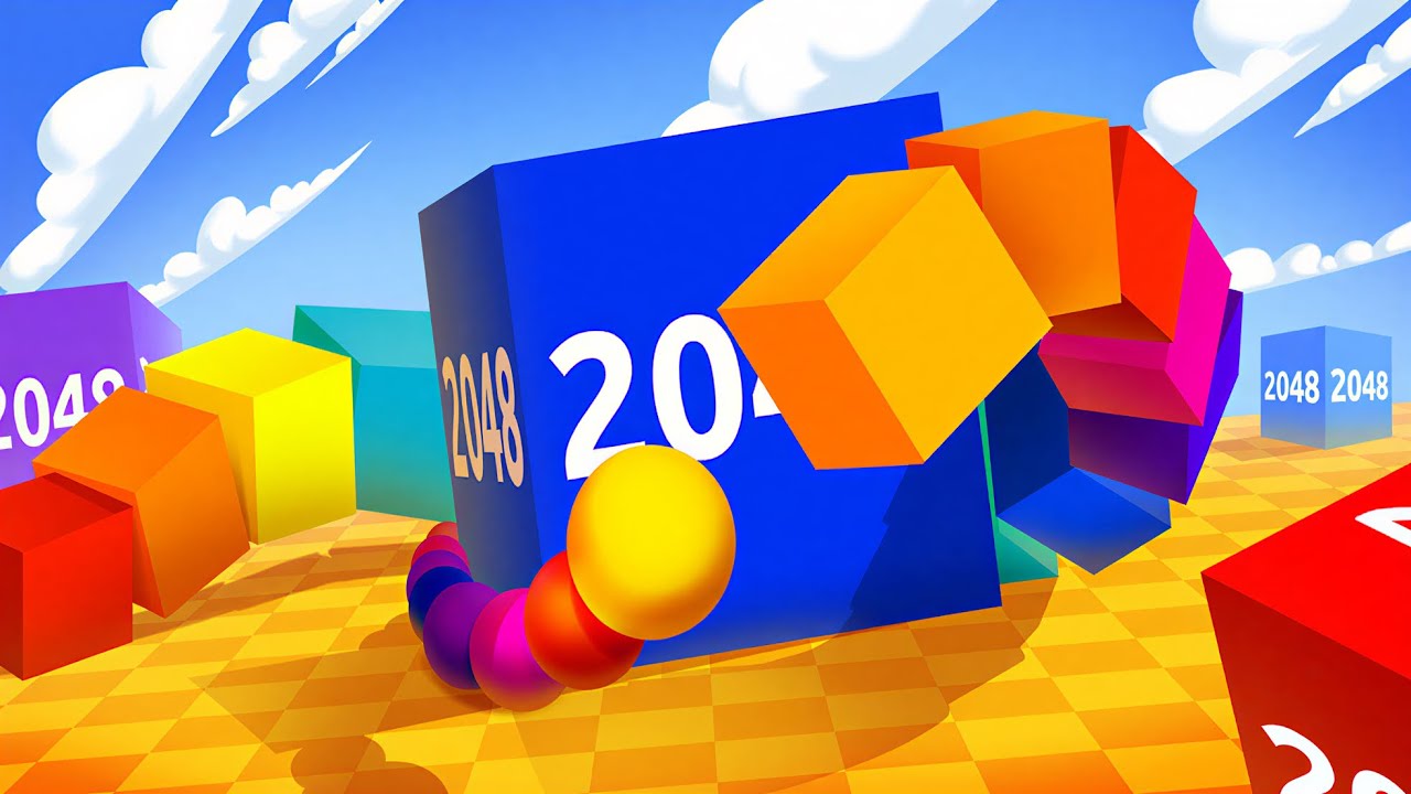 Cube Arena 2048: Worm io Games (by Azur Games) IOS Gameplay Video (HD)
