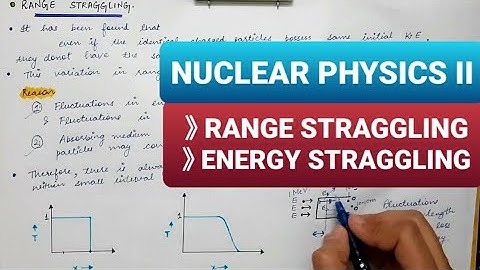 NUCLEAR PHYSICS | Lecture 9 | Range Straggling | Energy Straggling