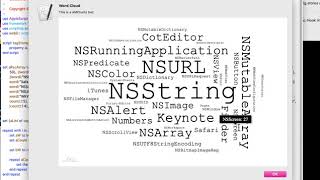 AppleScript + AMChart Word Cloud Demonstration