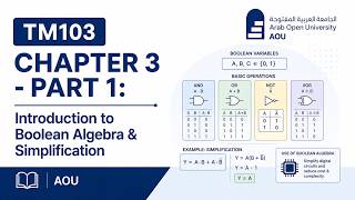 TM103 Chapter 3 - Part 1: Introduction to Boolean Algebra & Simplification | AOU